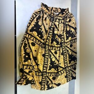 Vintage Don Vito Retro black and yellow skirt